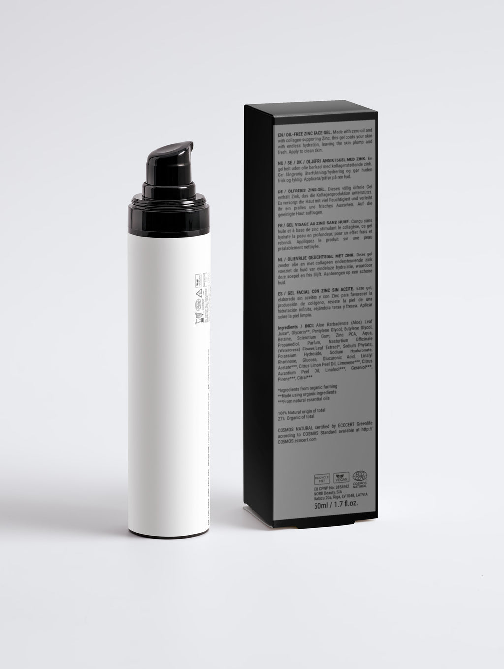 Gel visage au zinc sans huile pour hommes