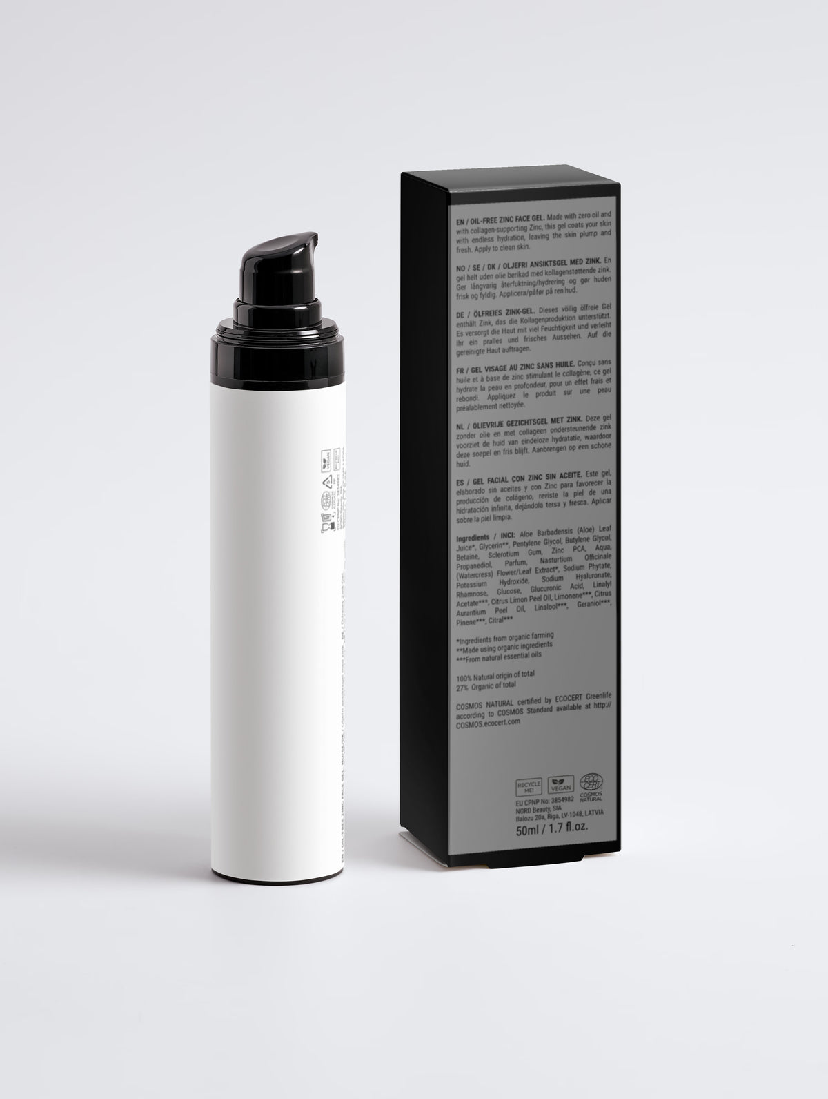 Gel visage au zinc sans huile pour hommes